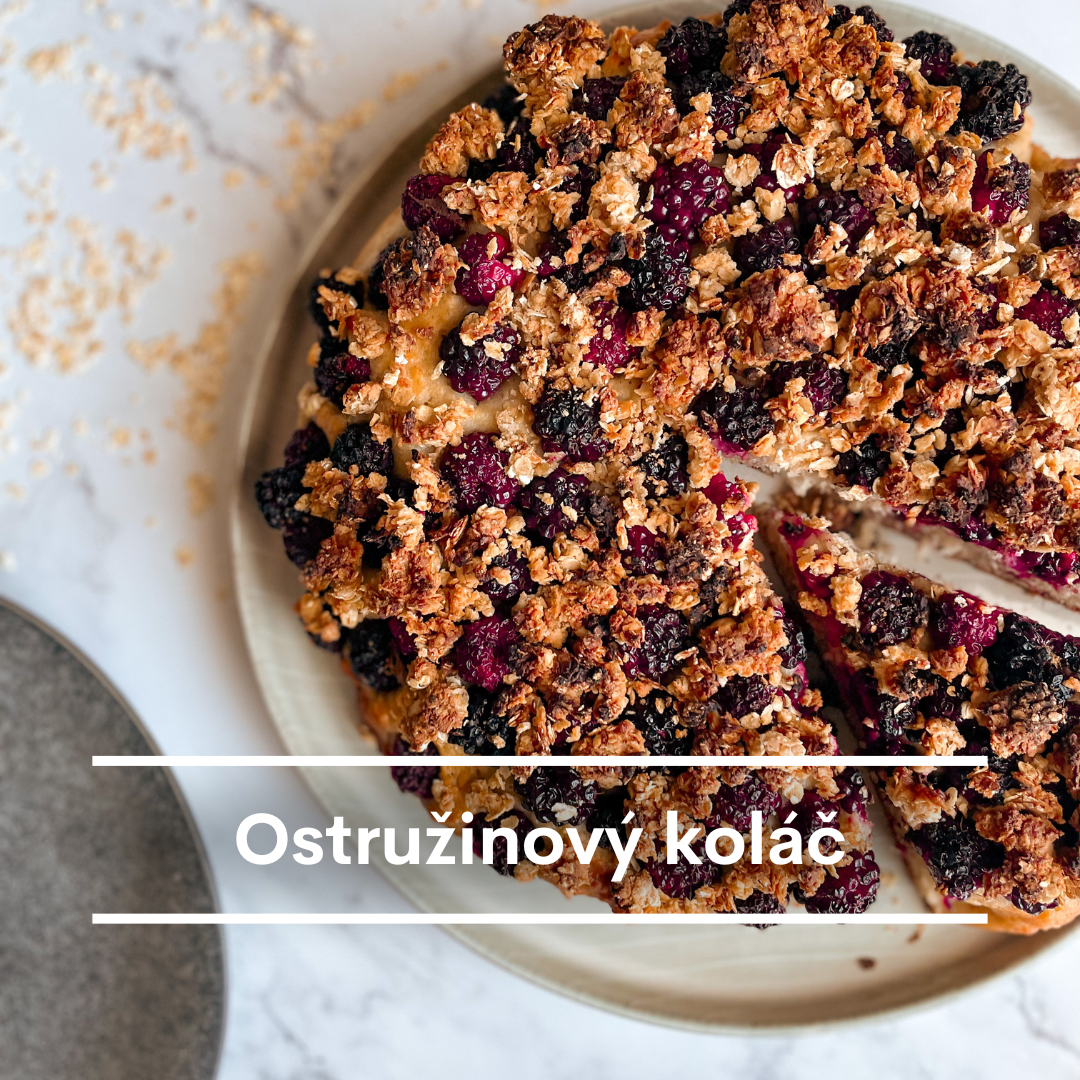 Ostružinový koláč - zdravý recept, fit recept, pečení